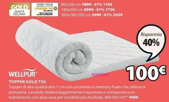 JYSK Topper gold t50 offerta