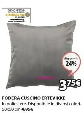 JYSK Fodera cuscino ertevikke offerta