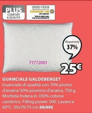 JYSK Guanciale galdeberget offerta