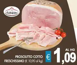 PrestoFresco Prosciutto cotto freschissimo Subalpino offerta