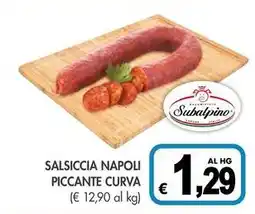 PrestoFresco Salsiccia napoli piccante curva subalpino offerta