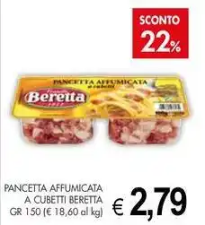 PrestoFresco Pancetta affumicata a cubetti BERETTA offerta