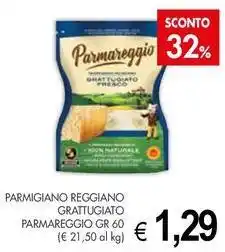 PrestoFresco Parmigiano reggiano grattugiato PARMAREGGIO offerta