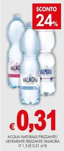 PrestoFresco Acqua naturale/frizzante/ lievemente frizzante VALMORA offerta