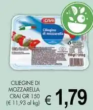 PrestoFresco Ciliegine di mozzarella CRAI offerta