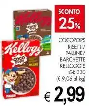 PrestoFresco Cocopops risetti/ palline/ barchette KELLOGG'S offerta