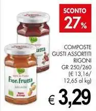 PrestoFresco Composte gusti assortiti RIGONI offerta