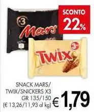 PrestoFresco Snack MARS/ TWIX/SNICKERS X3 offerta