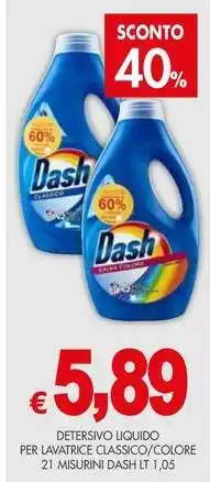 PrestoFresco Detersivo liquido per lavatrice classico/colore 21 misurini DASH offerta