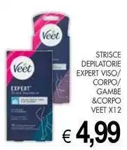 PrestoFresco Strisce depilatorie expert viso/ corpo/ gambe &corpo VEET X12 offerta
