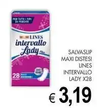 PrestoFresco Salvaslip maxi distesi lines intervallo lady x28 offerta