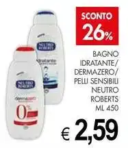 PrestoFresco Bagno idratante/ dermazero/ pelli sensibili NEUTRO ROBERTS offerta