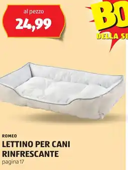 ALDI Romeo lettino per cani rinfrescante offerta