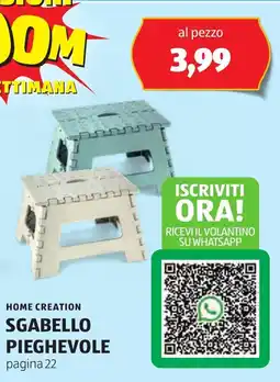 ALDI Home creation sgabello pieghevole offerta