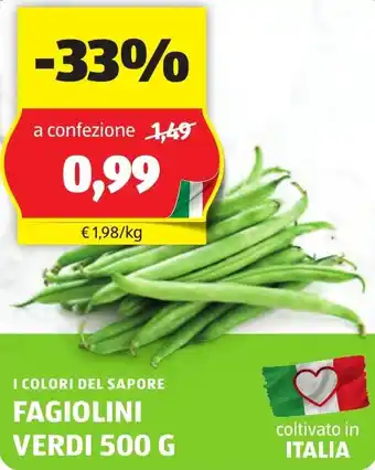 ALDI I colori del sapore fagiolini verdi offerta