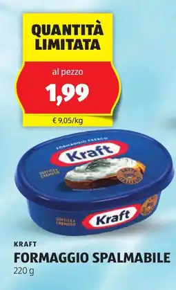 ALDI Kraft formaggio spalmabile offerta