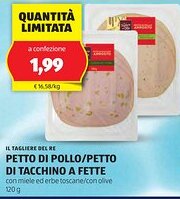 ALDI Il tagliere del re petto di pollo/petto di tacchino a fette offerta