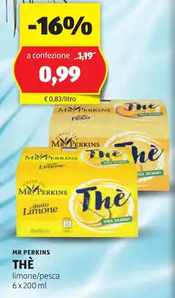 ALDI MR PERKINS THÈ limone/pesca offerta