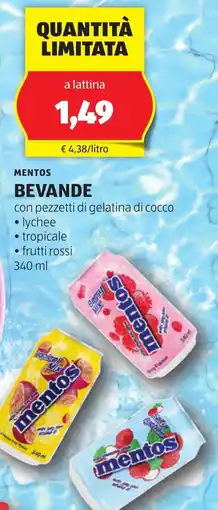 ALDI Mentos bevande offerta