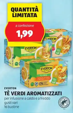 ALDI Everton tè verdi aromatizzati offerta