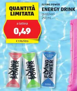 ALDI Flying power energy drink offerta