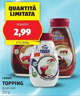 ALDI Fabbri topping offerta