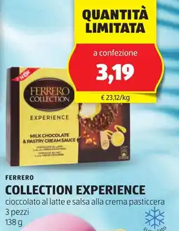 ALDI Ferrero collection experience offerta