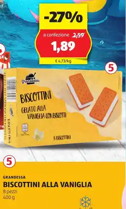 ALDI Grandessa biscottini alla vaniglia offerta