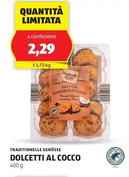 ALDI Traditionelle genüsse dolcetti al cocco offerta