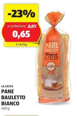 ALDI La cesta pane bauletto bianco offerta