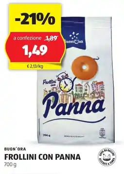 ALDI Buon'ora frollini con panna offerta