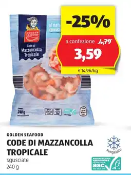 ALDI Golden seafood code di mazzancolla tropicale offerta