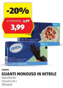 ALDI Tandil guanti monouso in nitrile offerta