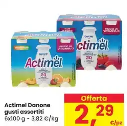 Despar Actimel Danone gusti assortiti offerta