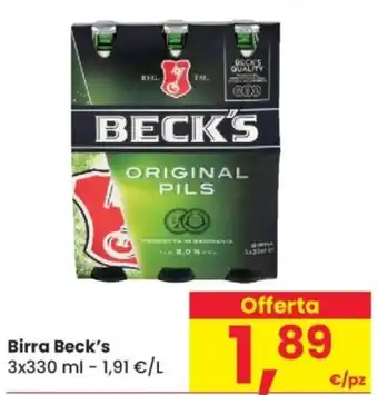 Despar Birra Beck's offerta