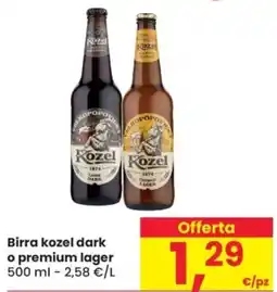 Despar Birra kozel dark o premium lager offerta