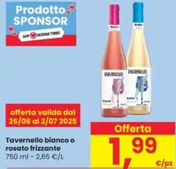 Despar Tavernello bianco o rosato frizzante offerta
