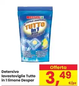Despar Detersivo lavastoviglie Tutto in 1 limone Despar offerta