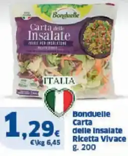 Sigma Bonduelle Carta delle insalate Ricetta Vivace offerta