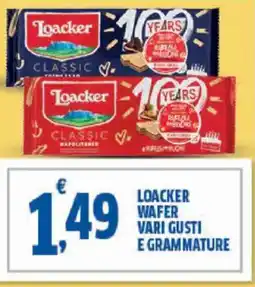 Sigma Loacker wafer vari gusti e grammature offerta