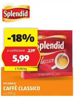 ALDI Splendid caffè classico offerta