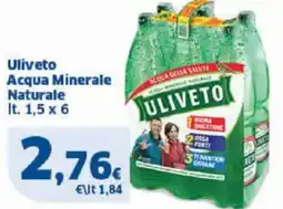Sigma Uliveto Acqua Minerale Naturale offerta