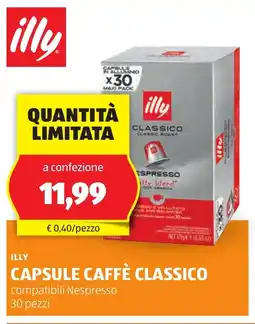 ALDI Illy capsule caffè classico offerta