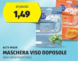 ALDI Acty mask maschera viso doposole offerta