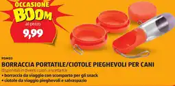 ALDI Romeo borraccia portatile/ciotole pieghevoli per cani offerta