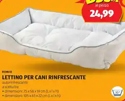ALDI Romeo lettino per cani rinfrescante offerta