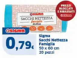Sigma Sigma Sacchi Nettezza Famiglia offerta