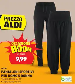 ALDI Crane pantaloni sportivi per uomo e donna offerta