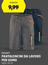ALDI Topcraft pantaloncini da lavoro per uomo offerta
