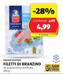 ALDI Golden seafood filetti di branzino offerta